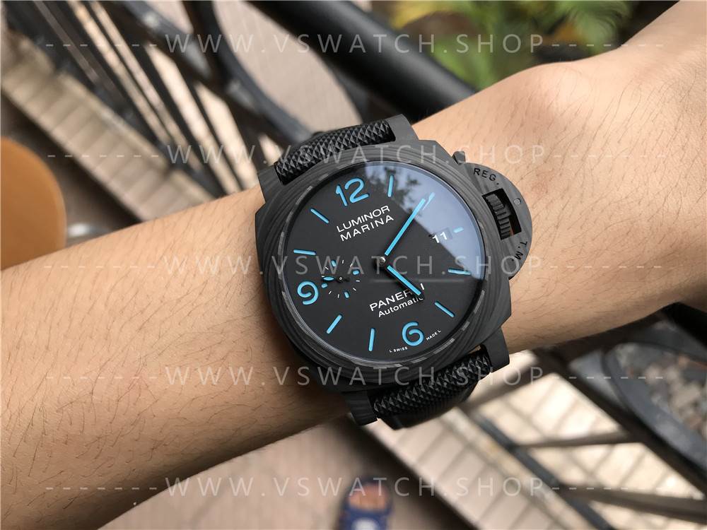 VS厂沛纳海pam1661碳纤维复刻表评测-全新庐米诺44mm腕表
