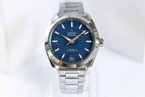 VS厂欧米茄海马女士腕表-VS AQUA TERRA 150米腕表海浪蓝