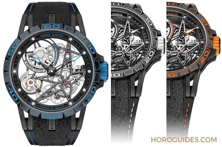 ROGER DUBUIS - 镂空透视ROGER DUBUIS冠军的时空力量Excalibur Spider Pirelli镂空自动上链腕表