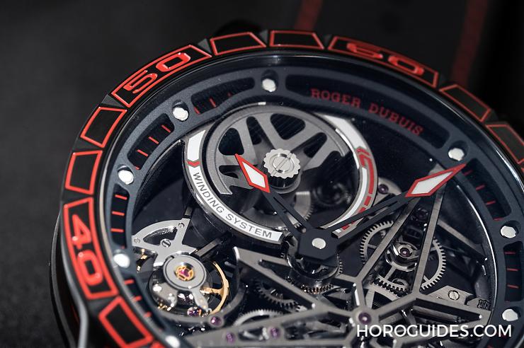 ROGER DUBUIS - 镂空透视ROGER DUBUIS冠军的时空力量Excalibur Spider Pirelli镂空自动上链腕表