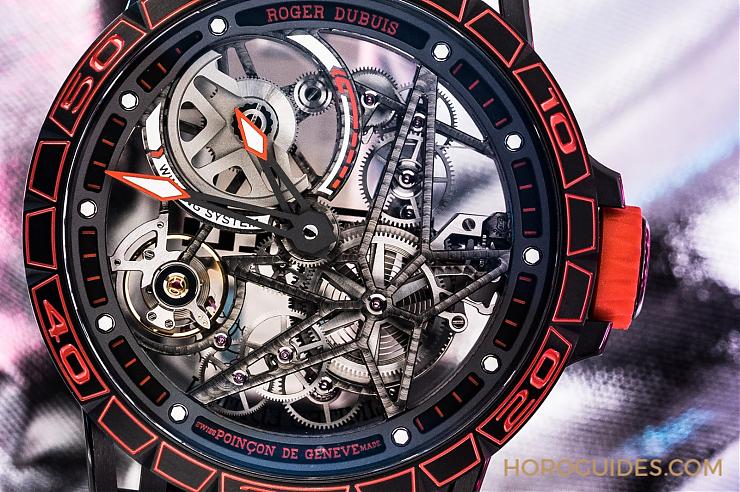 ROGER DUBUIS - 镂空透视ROGER DUBUIS冠军的时空力量Excalibur Spider Pirelli镂空自动上链腕表