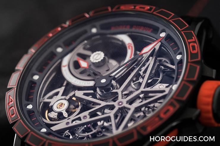 ROGER DUBUIS - 镂空透视ROGER DUBUIS冠军的时空力量Excalibur Spider Pirelli镂空自动上链腕表