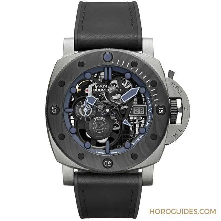 OFFICINE PANERAI - Panerai与Brabus二度携手，推出Panerai Submersible S BRABUS Blue Shadow Edition专业潜水腕表