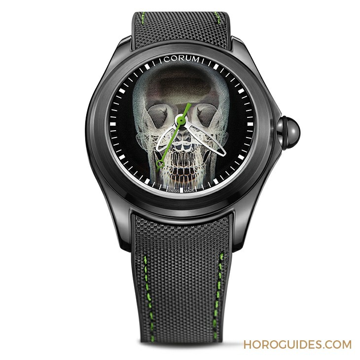 CORUM - 第二代登场，昆仑表Bubble 47 Skull X-Ray 泡泡系列骷髅头腕表