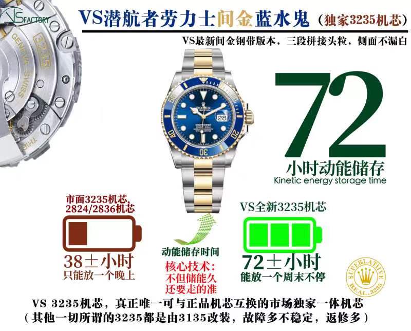 VS厂手表劳力士41间金水鬼值得买吗