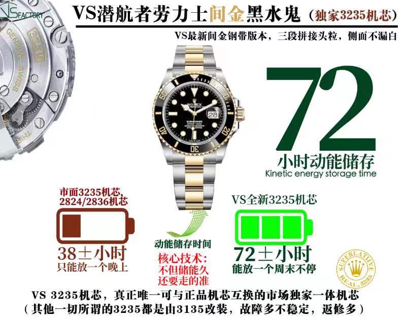 VS厂手表劳力士41间金水鬼值得买吗