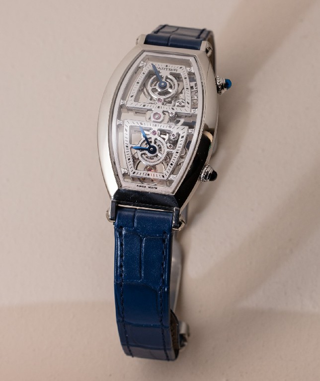 动手：Cartier Prive Tonneau Skeleton XL Dual Time 手表