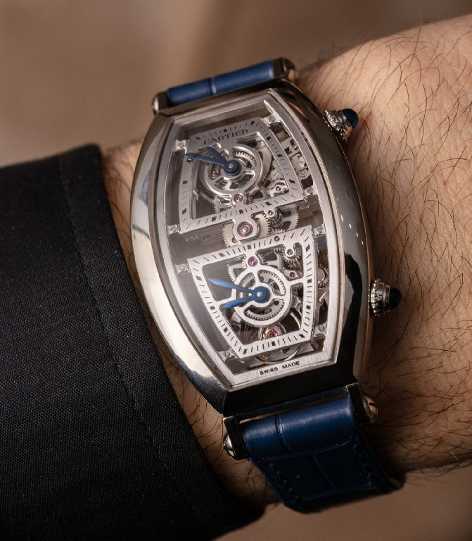 动手：Cartier Prive Tonneau Skeleton XL Dual Time 手表