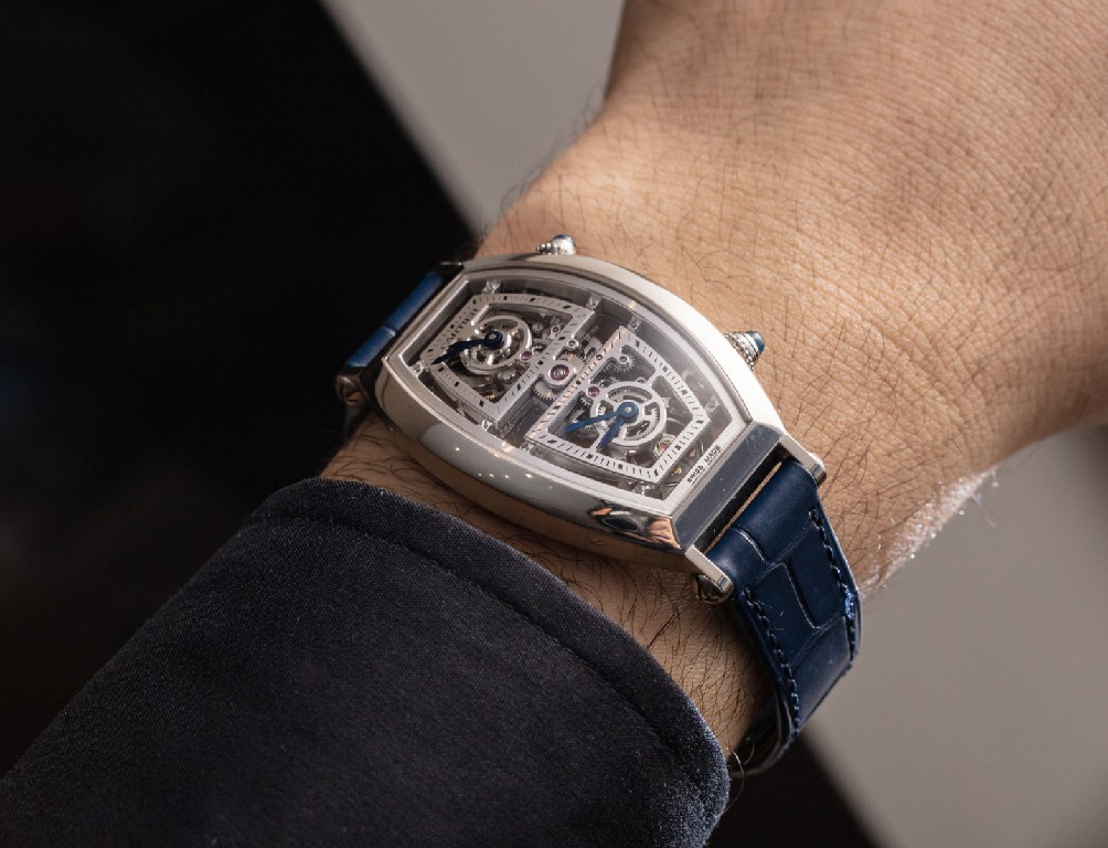 动手：Cartier Prive Tonneau Skeleton XL Dual Time 手表