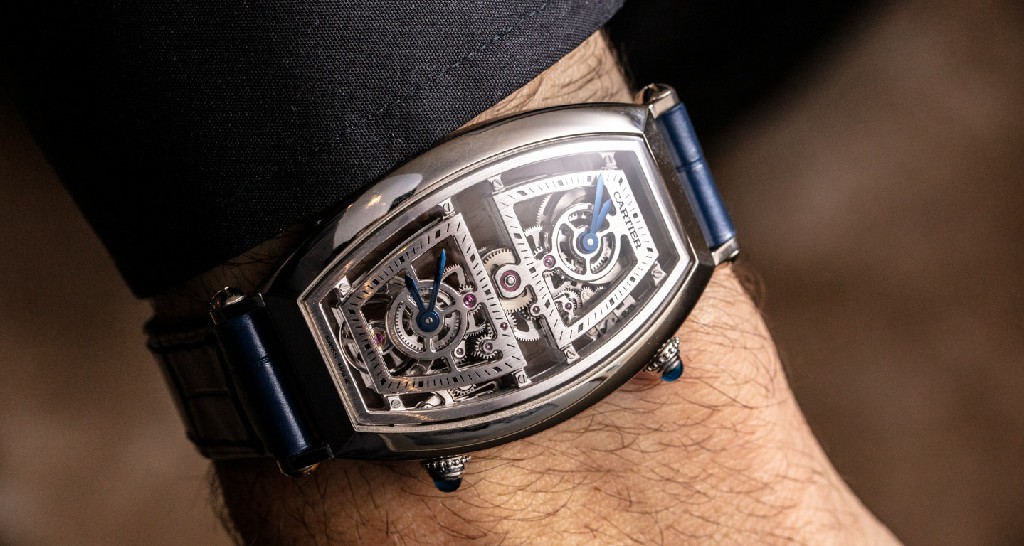 动手：Cartier Prive Tonneau Skeleton XL Dual Time 手表