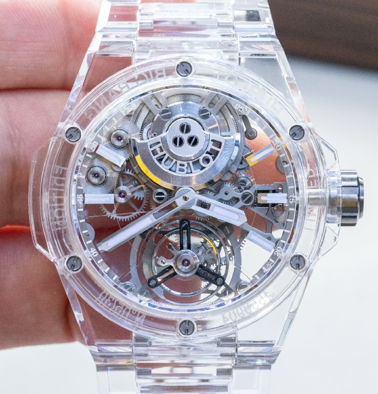 动手：Hublot Big Bang Integral Tourbillon Full Sapphire 手表