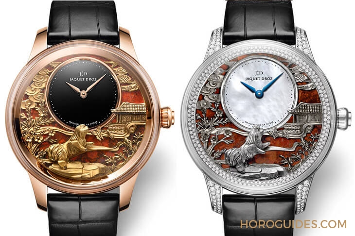 JAQUET DROZ - JAQUET DROZ狗年限量表，珐琅金雕细腻双工艺