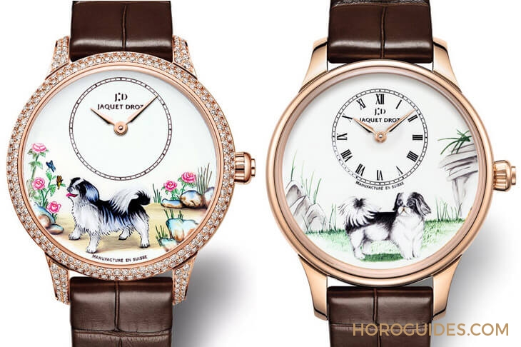 JAQUET DROZ - JAQUET DROZ狗年限量表，珐琅金雕细腻双工艺