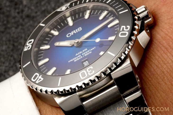 ORIS - [BASEL 2018]ORIS Aquis Clipperton限量潜水表，渐层蓝表盘海洋风