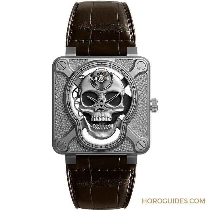 BELL & ROSS - BELL&ROSS上链的黑色幽默，BR 01 Laughing Skull笑看死亡的骷髅