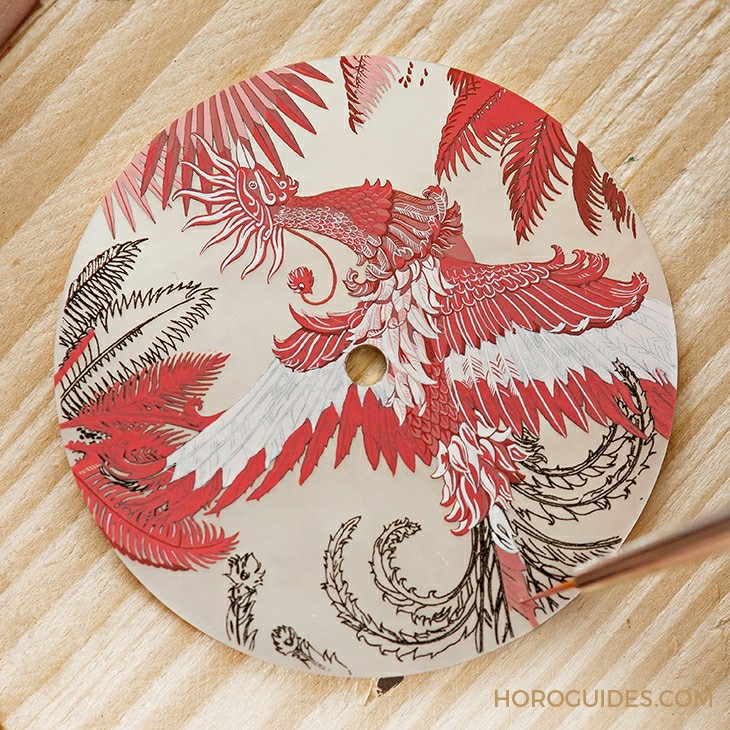 HERMES - 以丝巾为灵感，HERMÈS将表盘化作画布-ARCEAU Mythiques Phoenix Coloriages