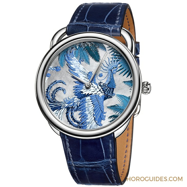 HERMES - 以丝巾为灵感，HERMÈS将表盘化作画布-ARCEAU Mythiques Phoenix Coloriages