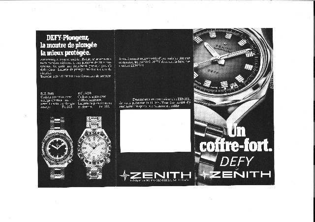 Zenith Defy 的复古广告。
