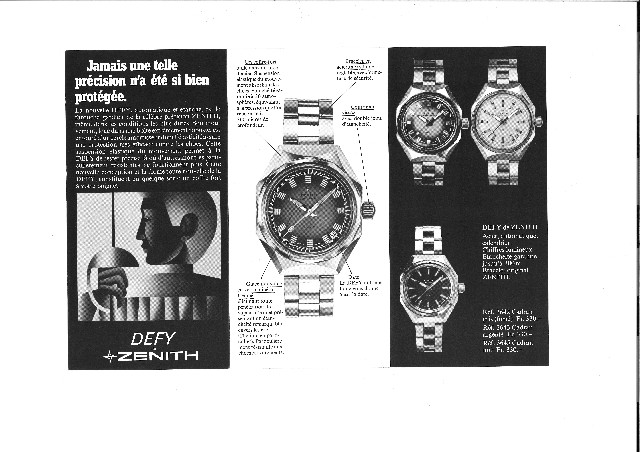 Zenith Defy 的复古广告。