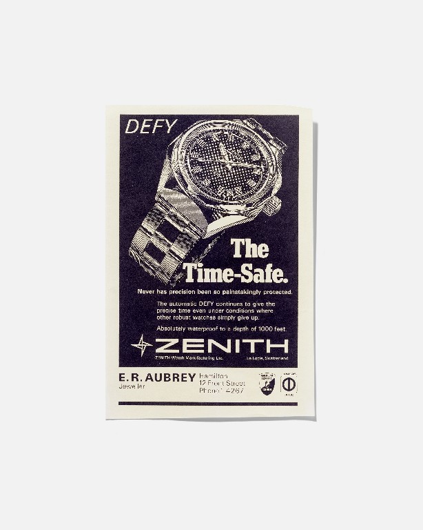 原版 Zenith Defy 的复古广告。