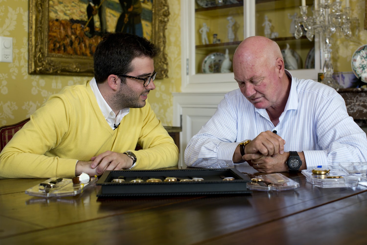 本·克莱默 (Ben Clymer) 和让-克洛德·比弗 (Jean-Claude Biver) 谈会说话的手表。