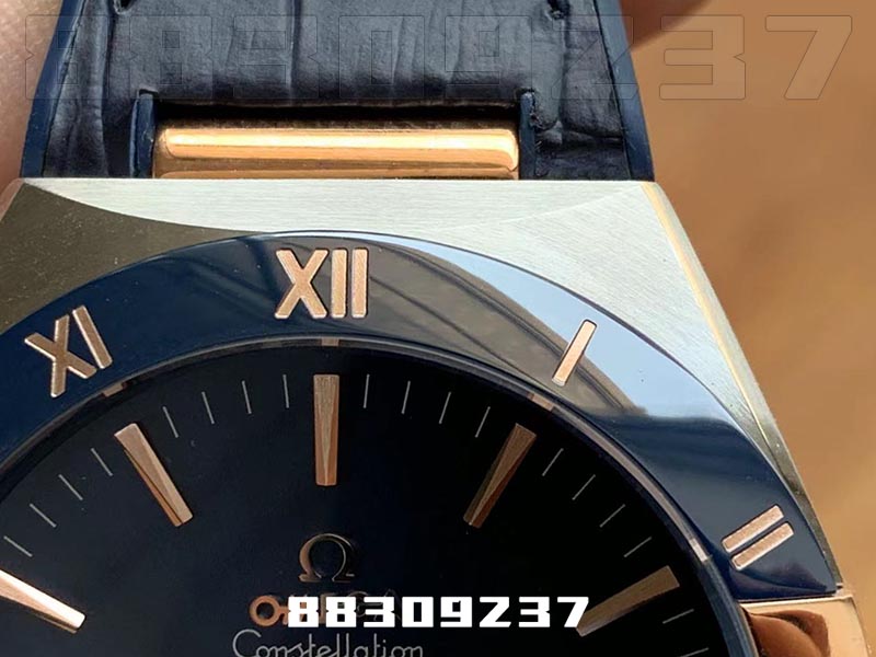 VS厂欧米茄41星座间玫瑰金蓝陶圈蓝盘款复刻表细节评测-VS手表
