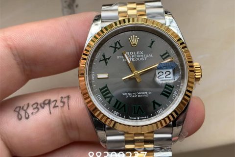 VS厂劳力士间玫瑰金灰盘36日志复刻腕表细节评测