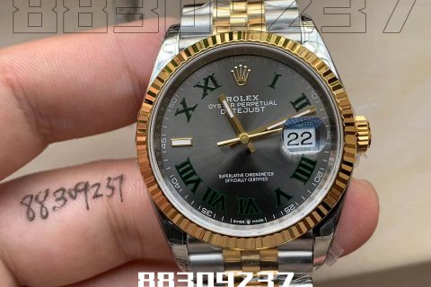 VS厂劳力士日志型系列「36毫米」间金款绿萝m126233-0035