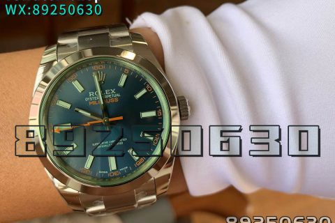 VS厂劳力士格磁型绿玻璃蓝盘款复刻手表-m116400gv-0002